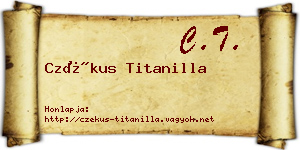 Czékus Titanilla névjegykártya